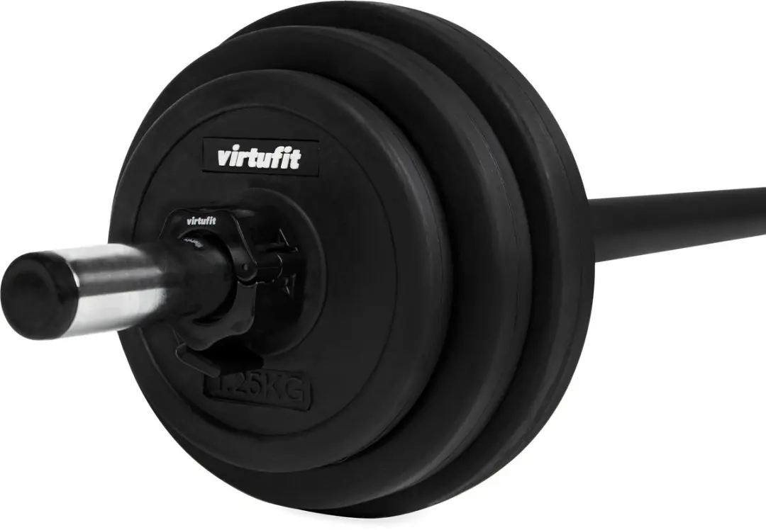 Virtufit Aerobic Pump Halterset Pro 20kg - Halterstang met Gewichten - Zwart/Rubber