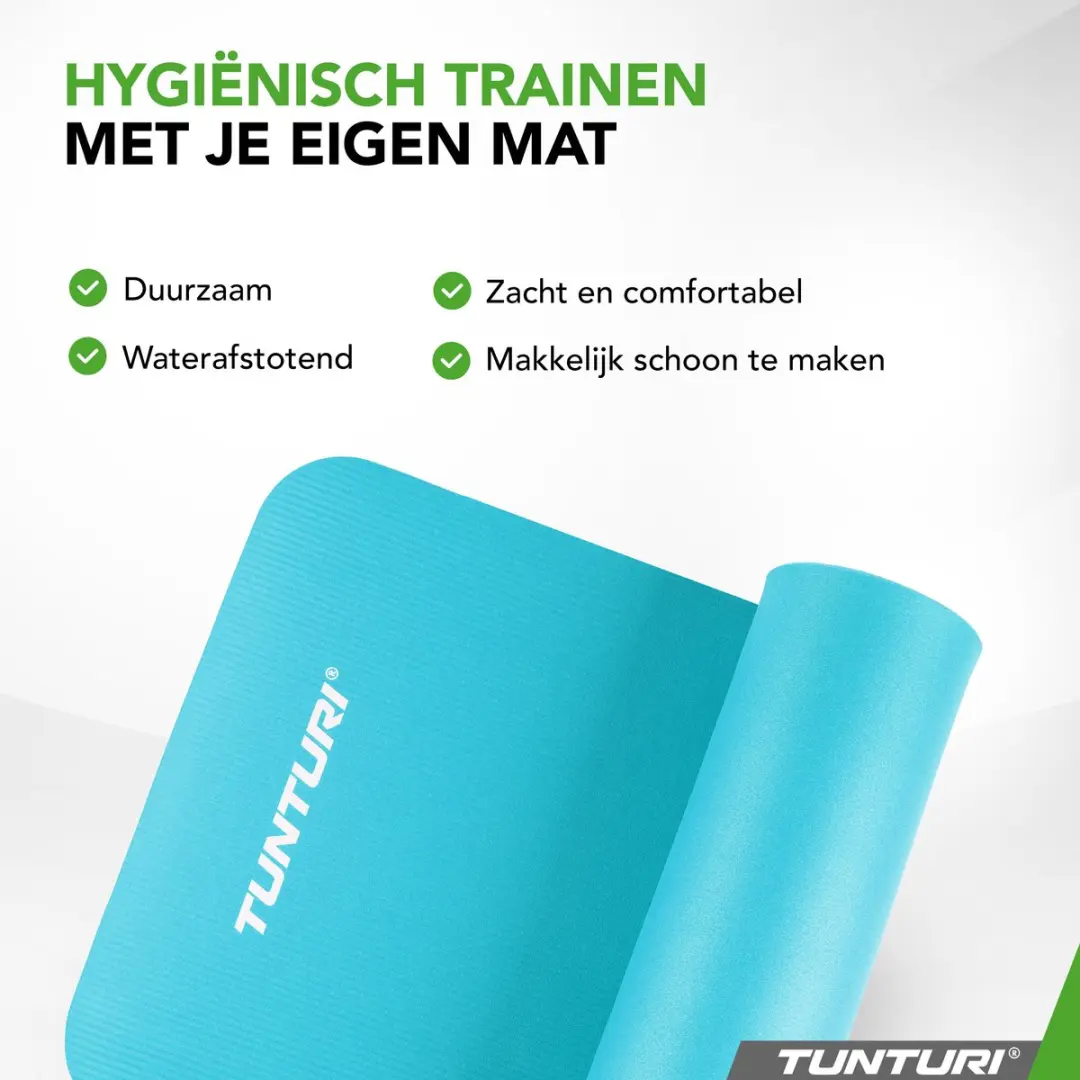 Tunturi NBR Yogamat Anti-Slip 180x60x1.5cm - Turquoise