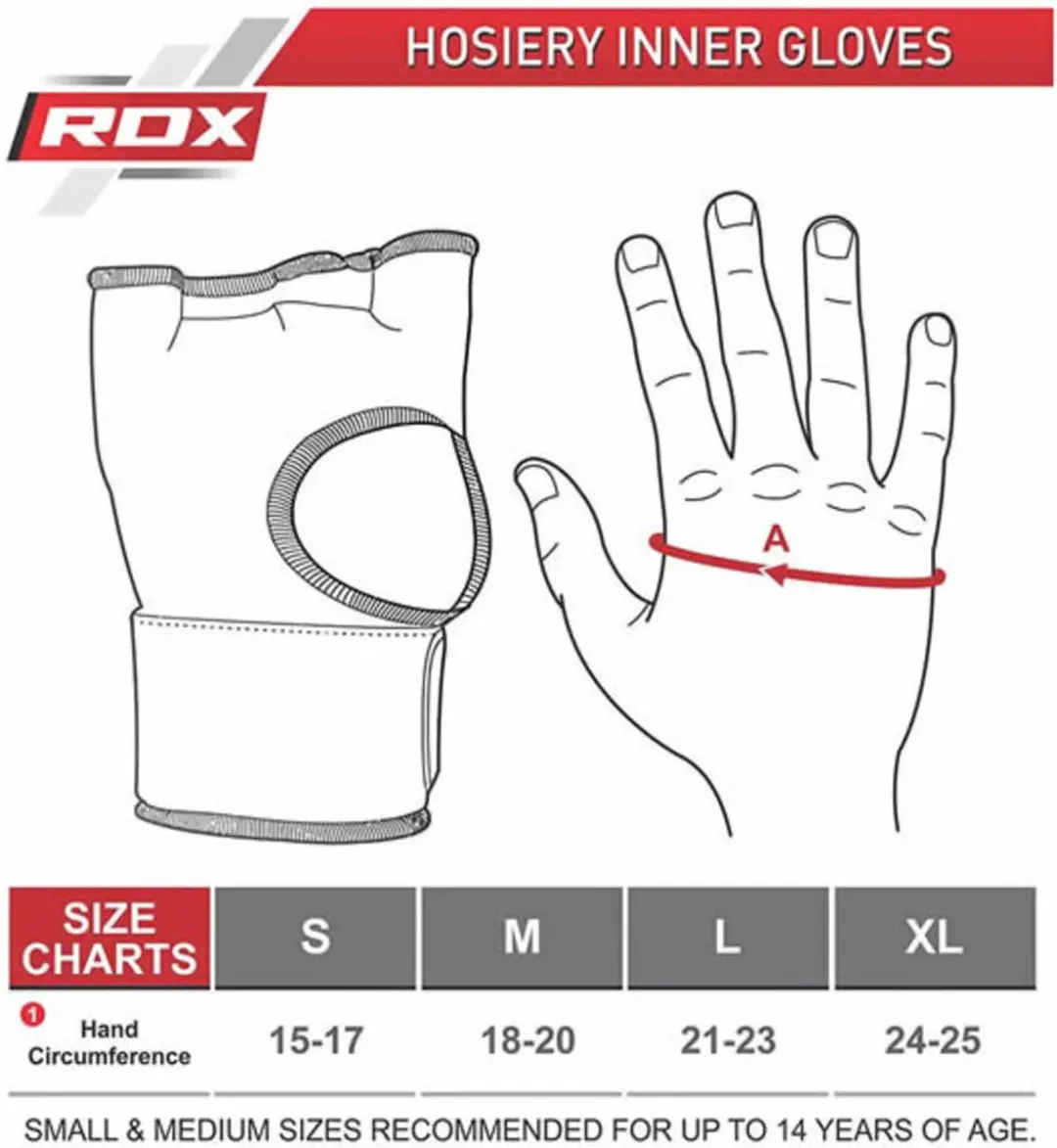 NRG Boxing Binnenhandschoenen S - 10 oz - Zwart