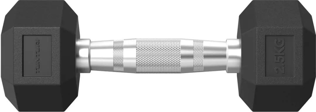 Tunturi Platinum Hexa Dumbbellset 2x 2.5kg - Zwart