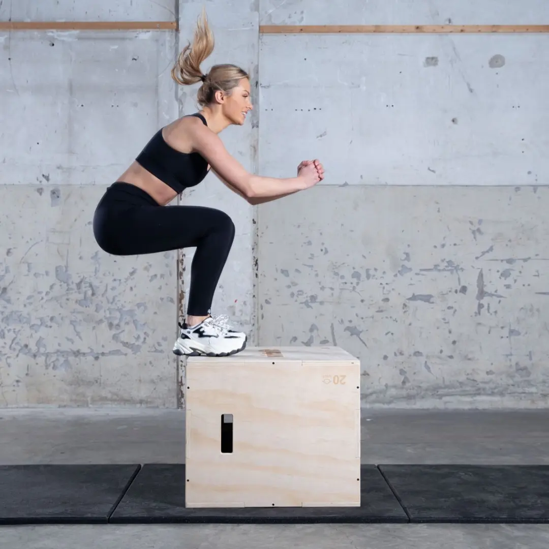 Virtufit Houten Crossfit Plyo Box 3-in-1 50x60x75cm - Bruin
