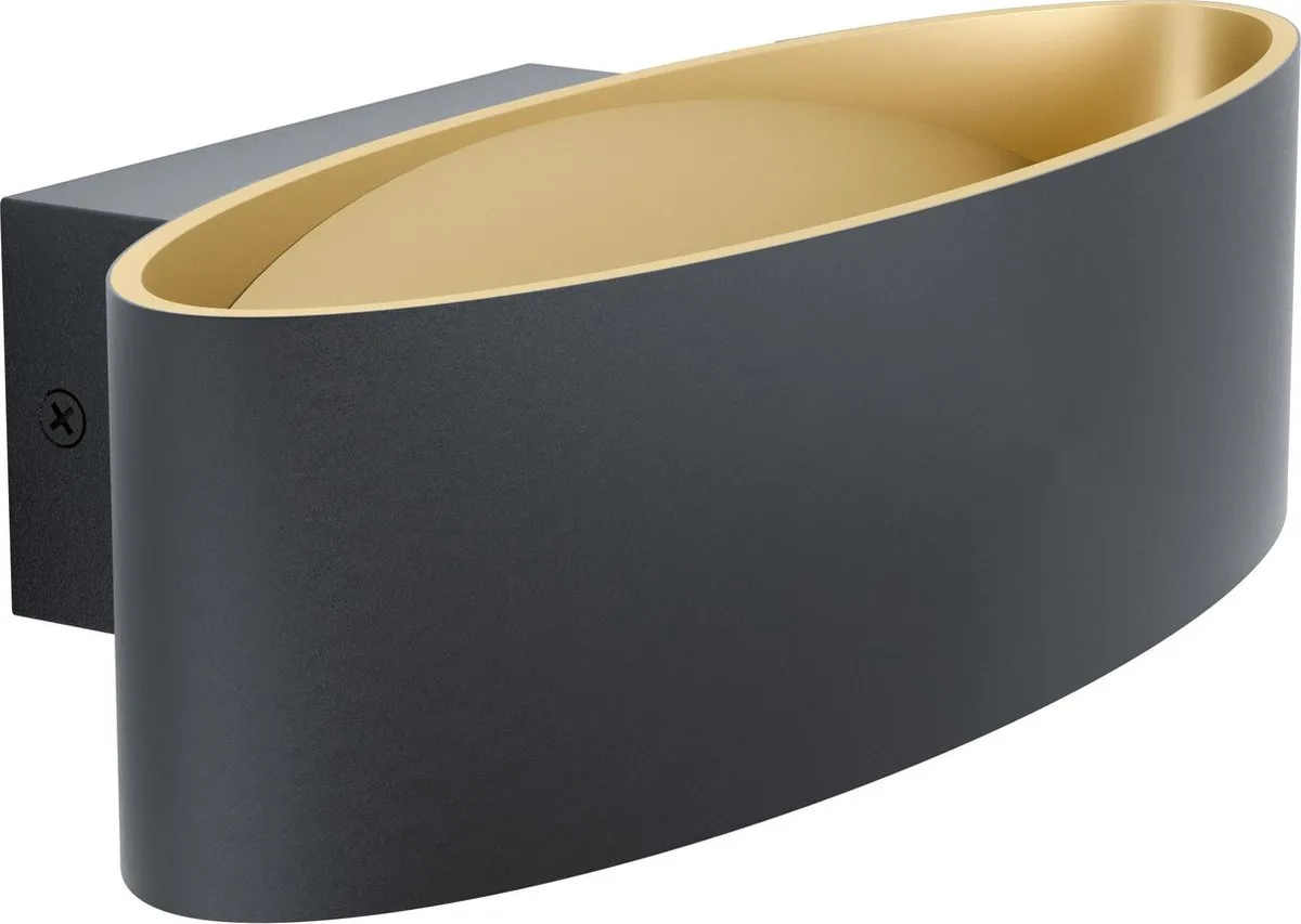 Eglo Maccacari Wandlamp 1 Licht LED - Zwart/Goud
