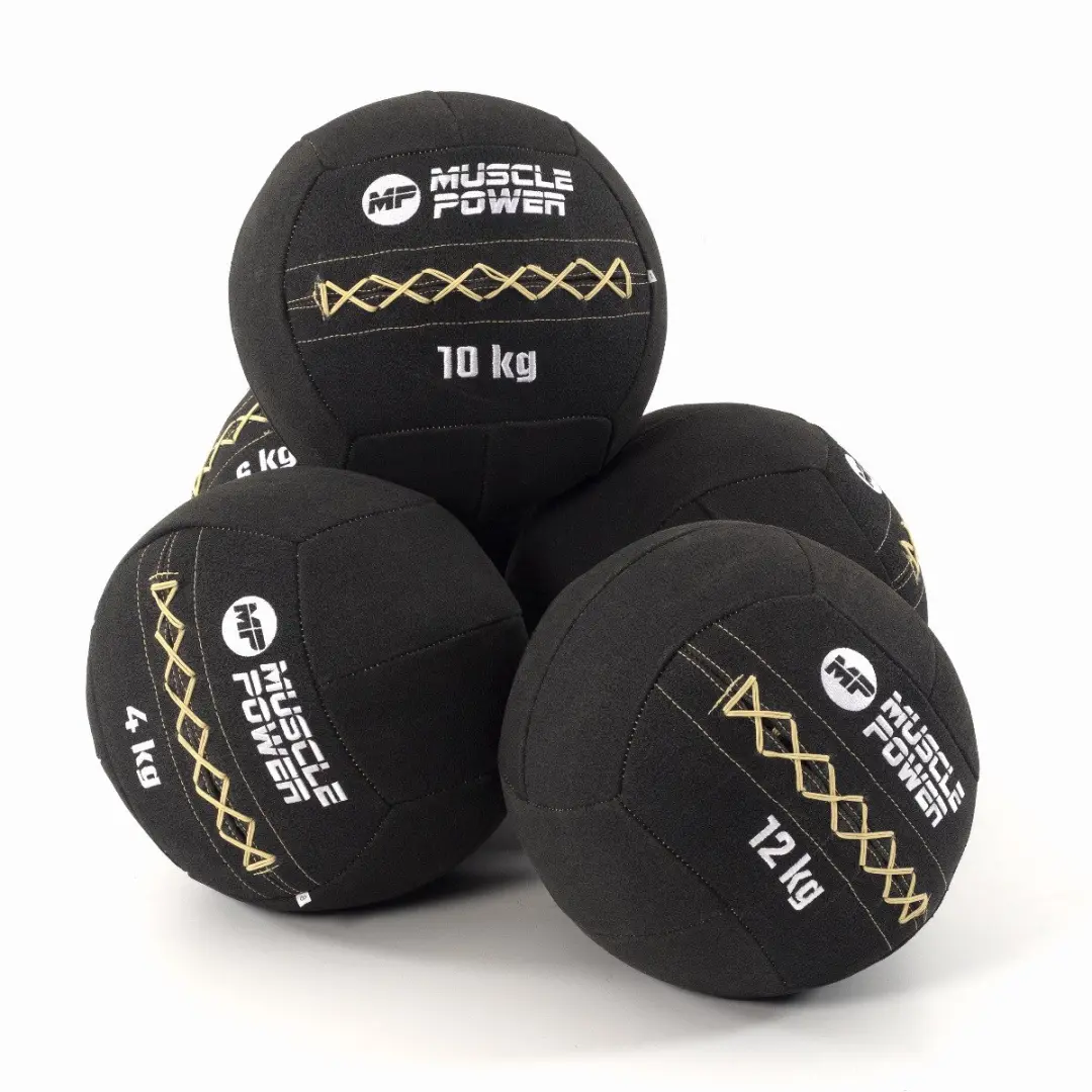 Muscle Power Wall Ball Kevlar 4 kg - Zwart