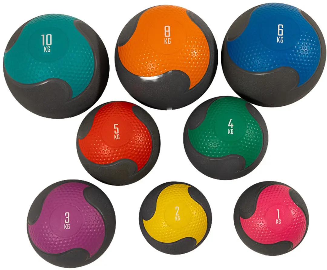 Muscle Power Rubber Medicijnbal 3 kg - Grijs/Paars