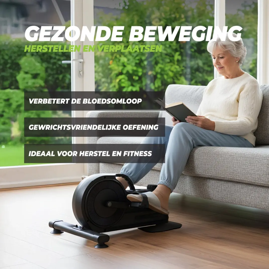 VirtuFit MB400 Stoelfiets - Mini Hometrainer 8 Niveaus - Zwart - afbeelding 6 van 6