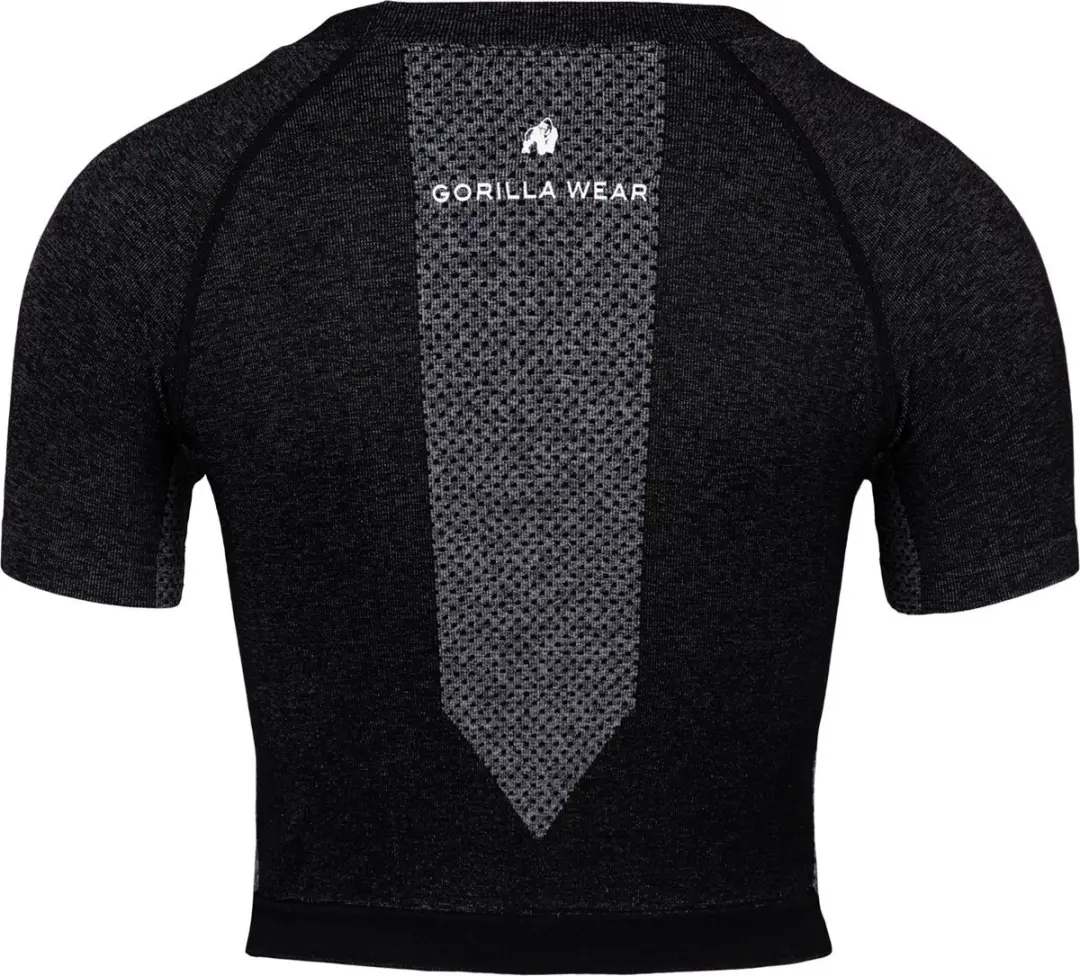 Gorilla Wear Selah Seamless Crop Top - Zwart L/XL