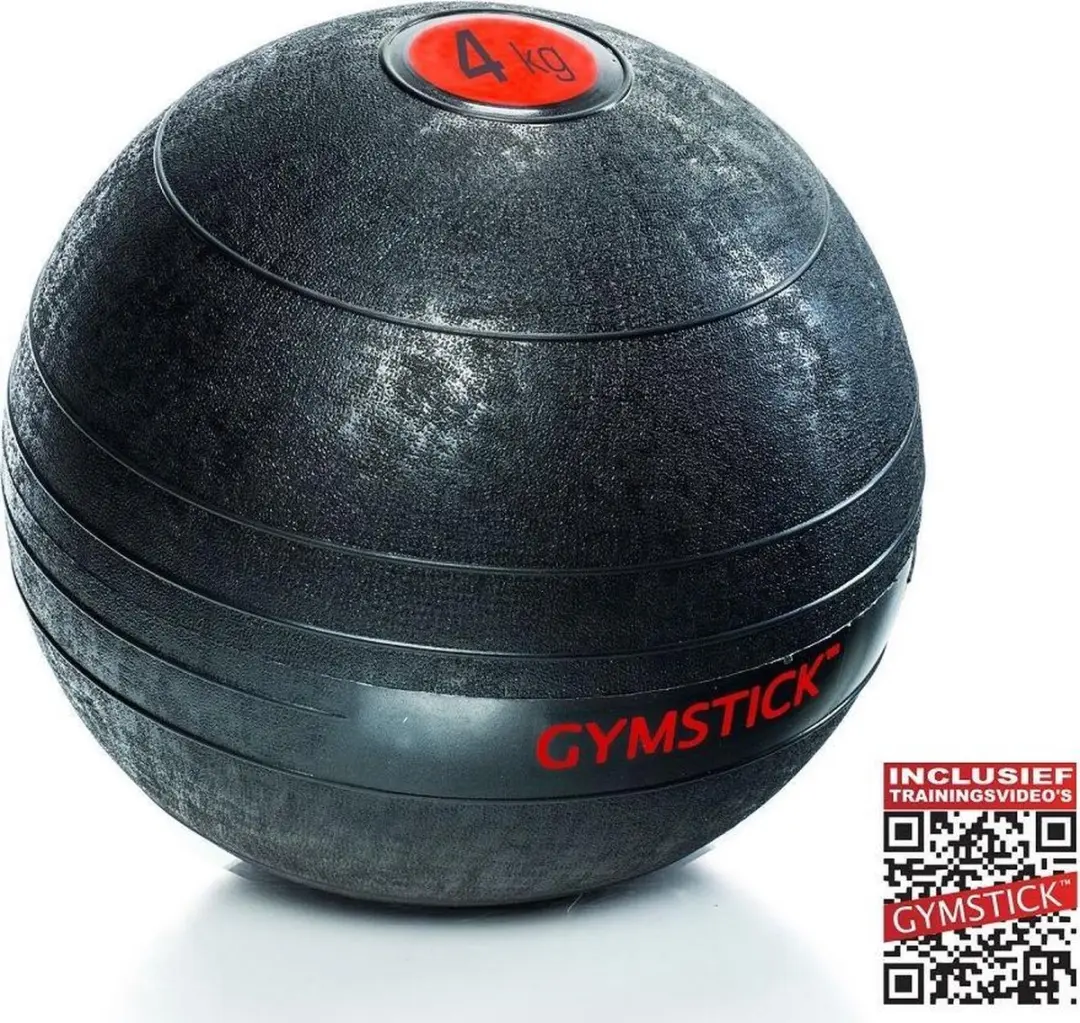 Gymstick Slam Ball 16 kg - Zwart/Rood