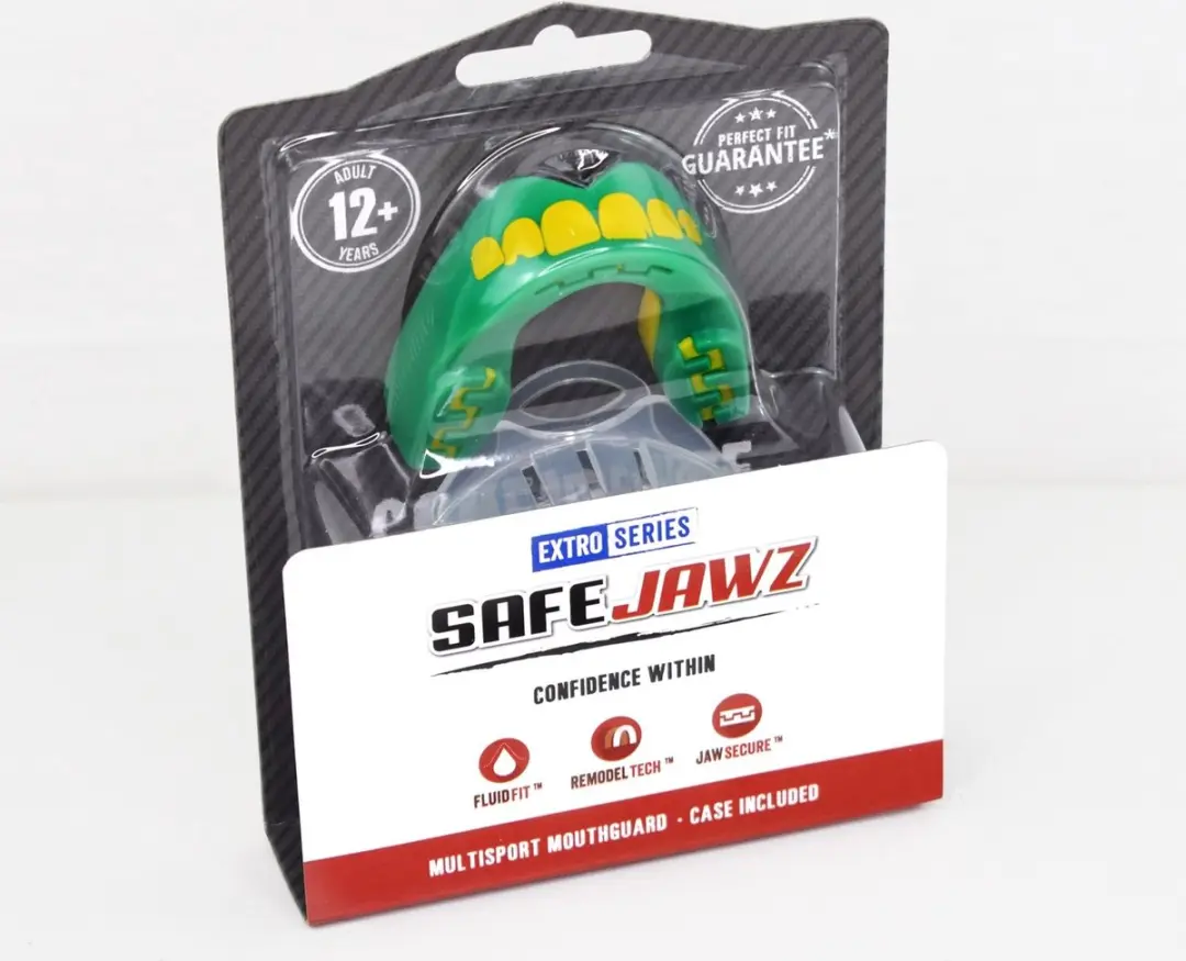 Safejawz Extro-Series Ogre Gebitsbeschermer Junior - Groen/Geel - afbeelding 6 van 6