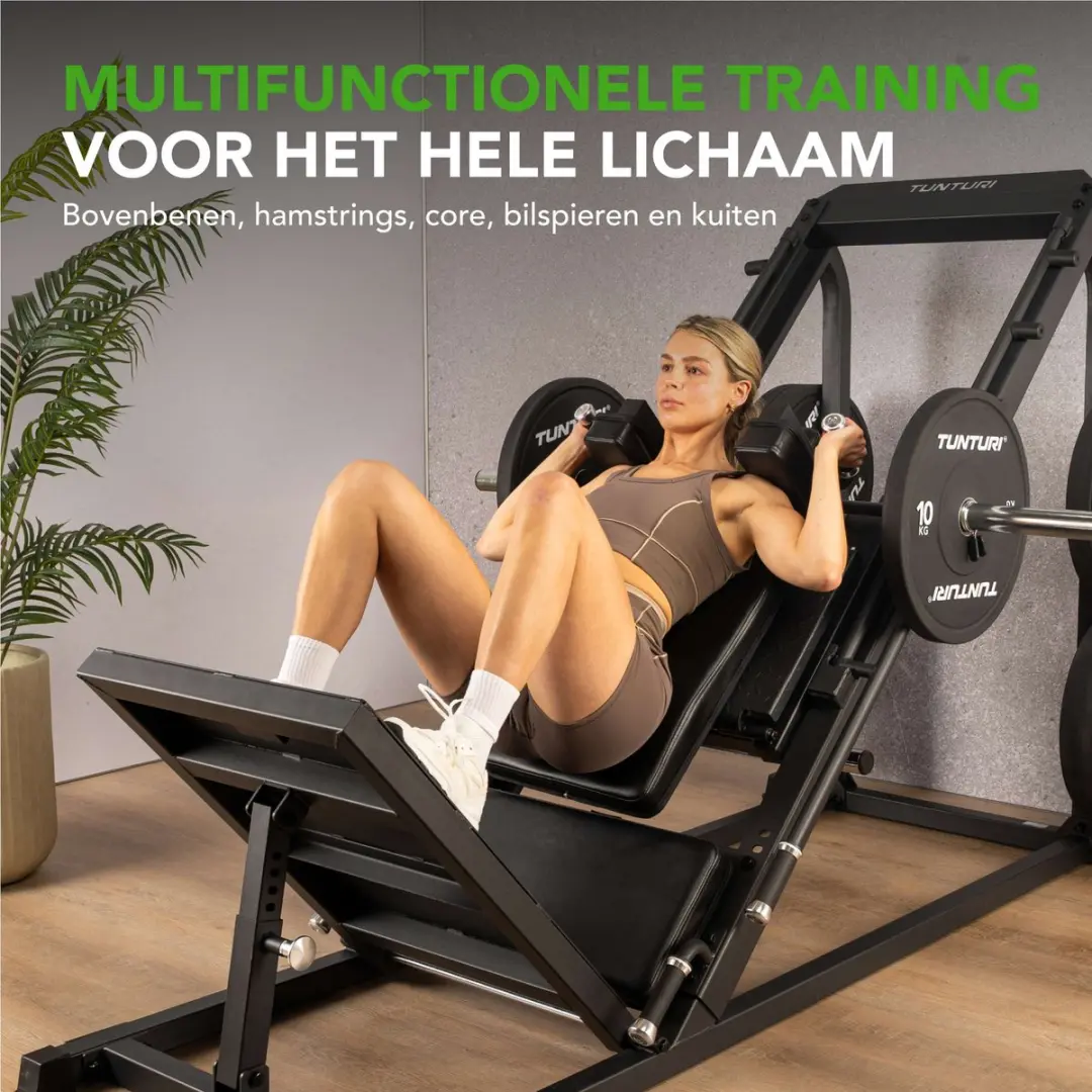 Tunturi LP60 Leg Press/Hack Squat Krachtstation - Zwart