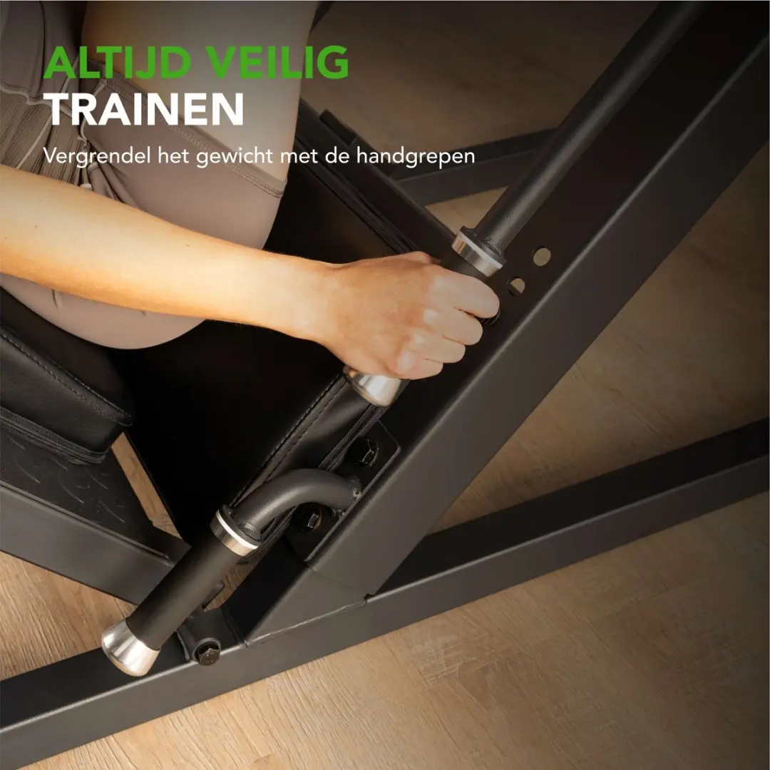 Tunturi LP60 Leg Press/Hack Squat Krachtstation - Zwart - afbeelding 6 van 6