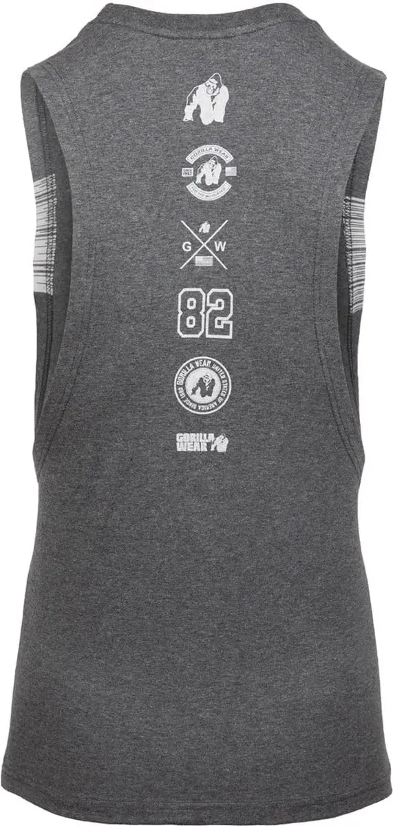 Gorilla Wear Lopez Drop Armhole Tank Top - Donkergrijs S