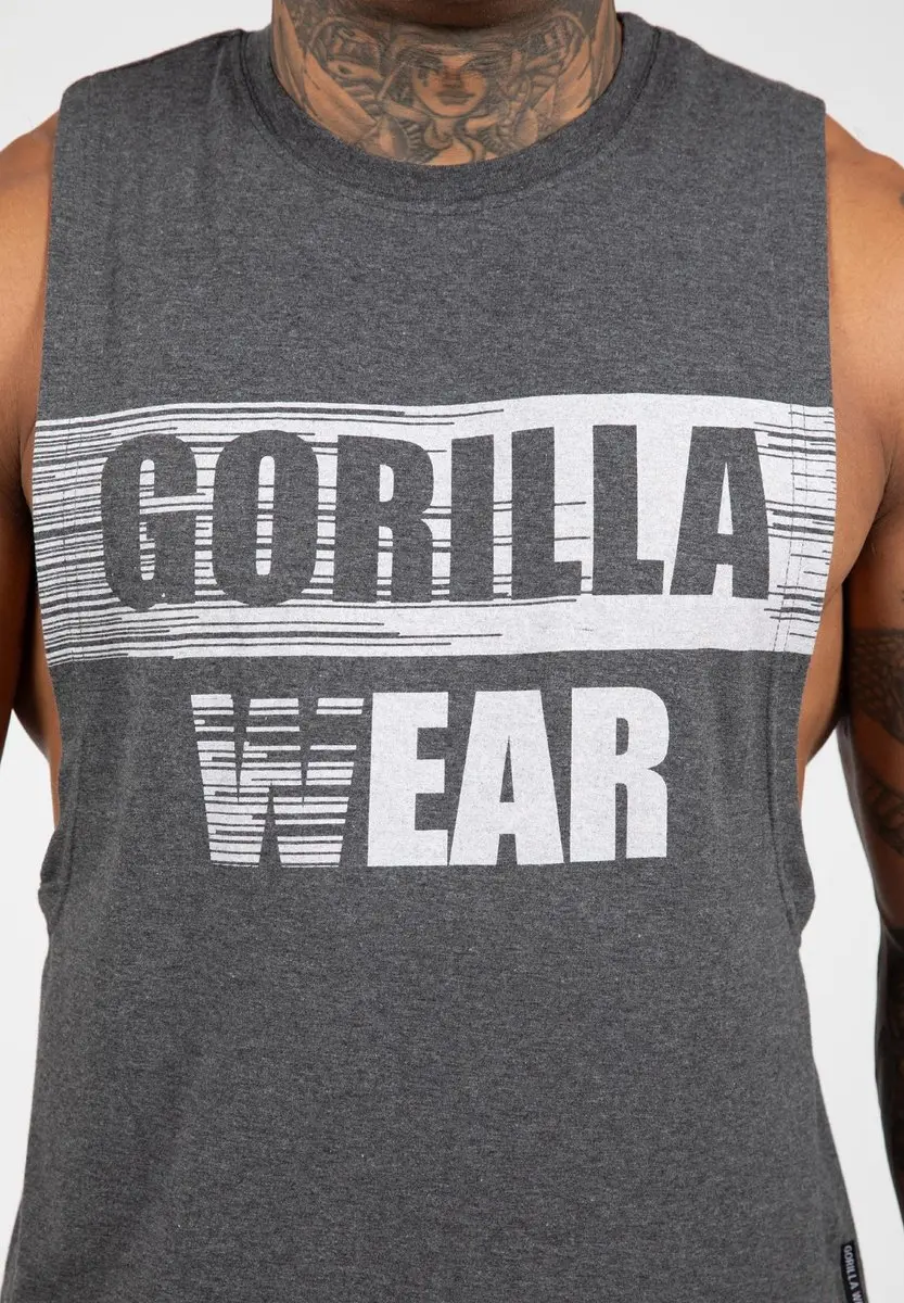 Gorilla Wear Lopez Drop Armhole Tank Top - Donkergrijs S
