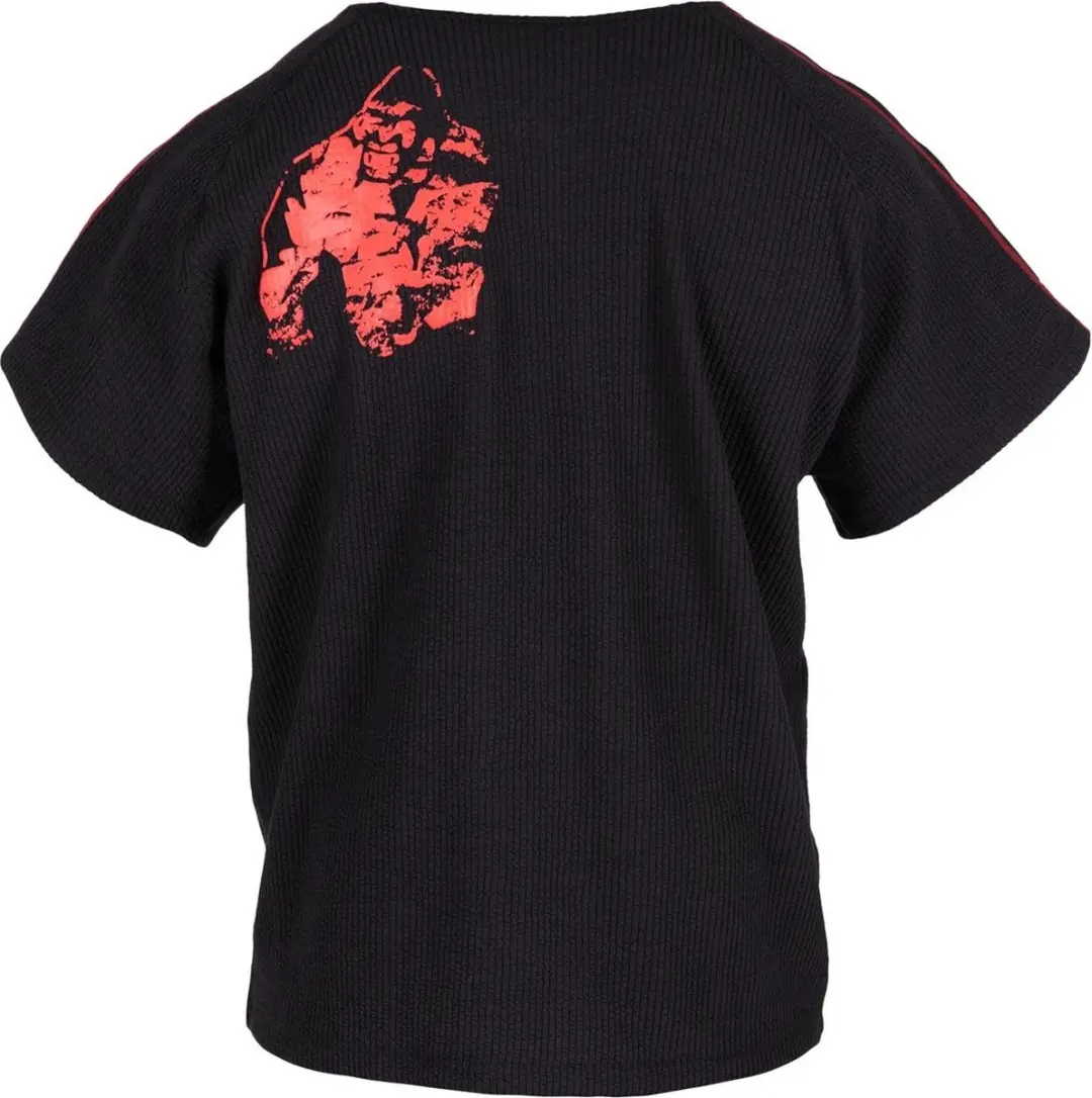 Gorilla Wear Buffalo Old School Workout T-Shirt - Zwart/Rood