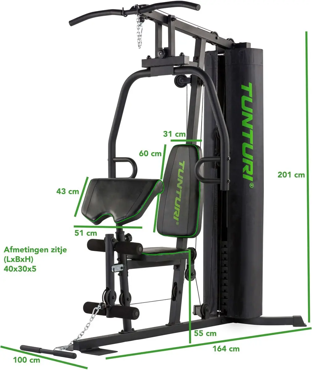 Tunturi HG20 Krachtstation - 60kg - Zwart