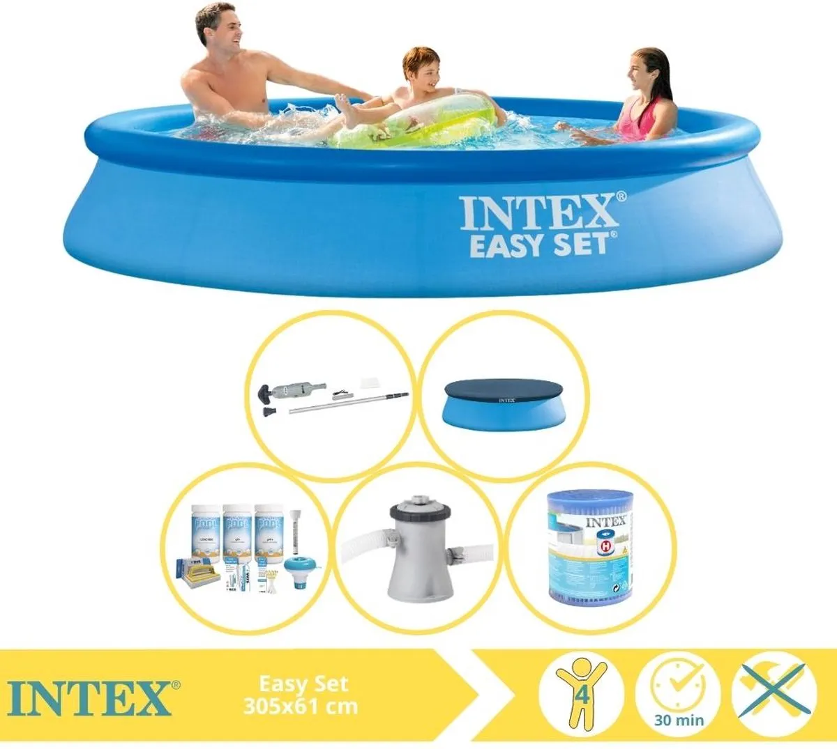 Intex Easy Set 28116NP Opblaaszwembad 305x61cm