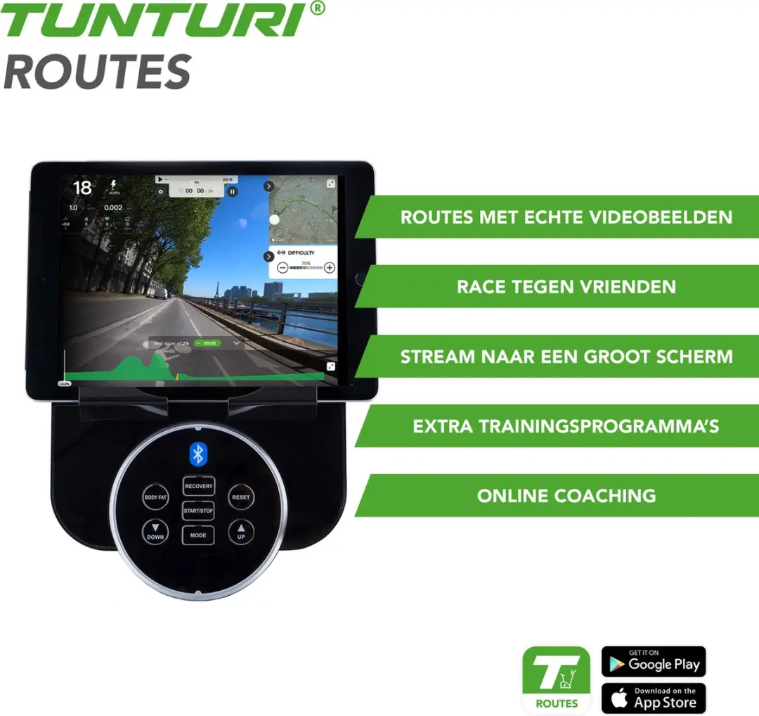 Tunturi FitCycle 70i Hometrainer - 32 Niveaus - 23 Programma's - Zwart/Zilver