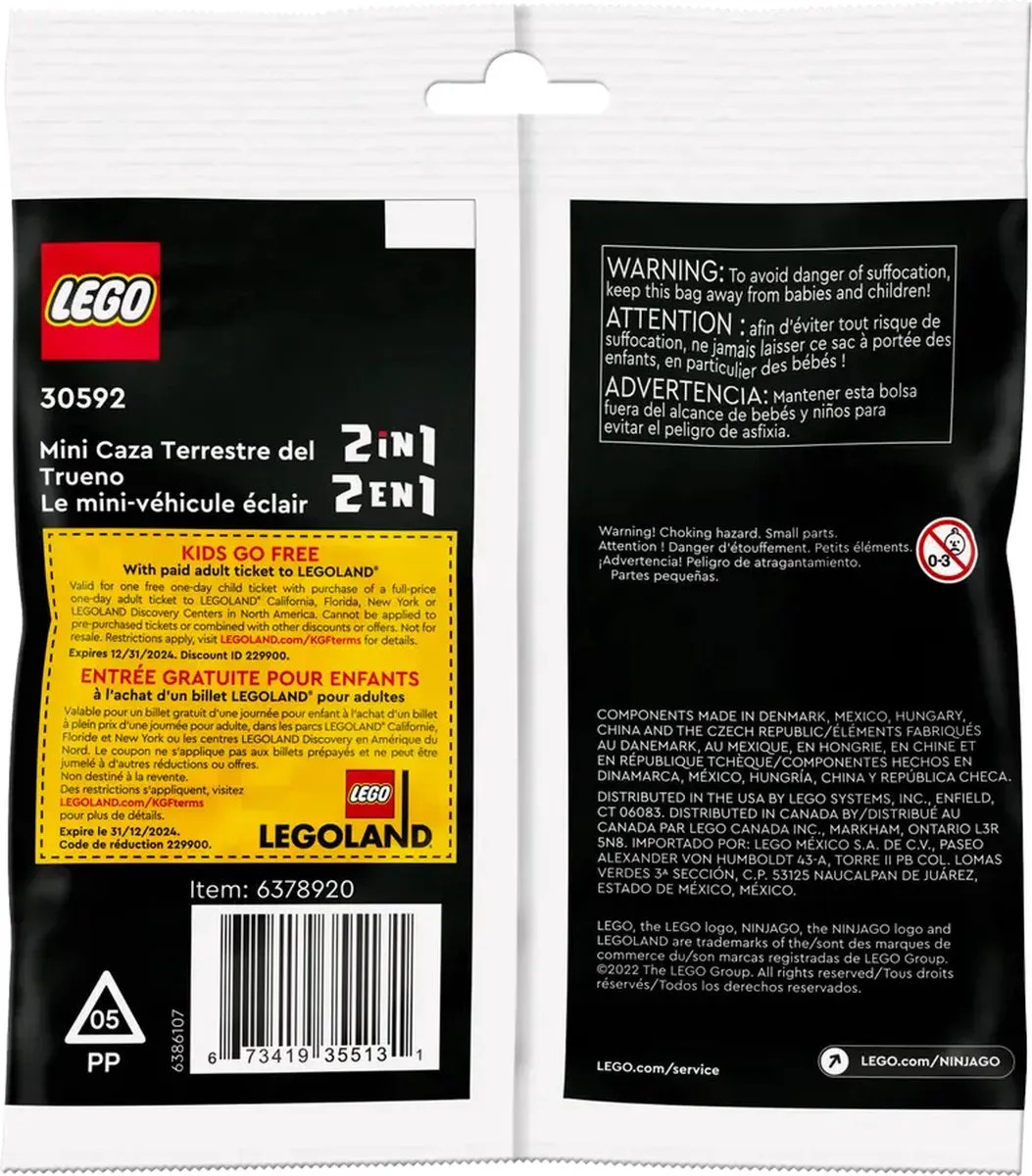 LEGO Ninjago 30592 Mini Thunder Raider Straaljager - 69 Stukken