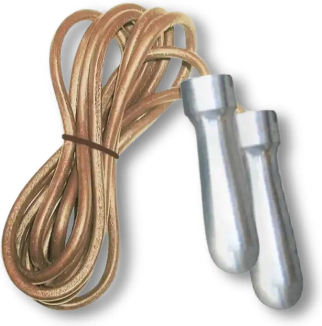 Toorx Springtouw Leer Pro - Aluminium Grepen - Bruin/Chroom