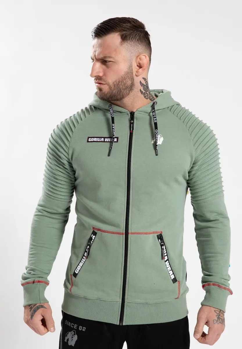 Gorilla Wear Georgia Zipped Hoodie Groen