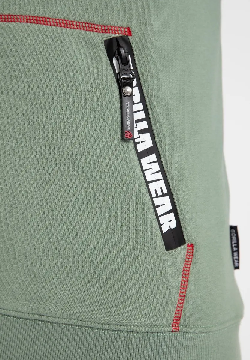 Gorilla Wear Georgia Zipped Hoodie Groen - S
