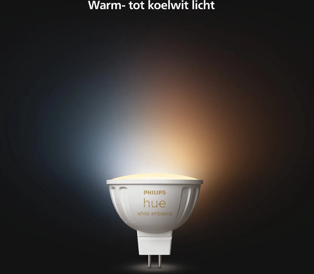 Philips Hue Starterspakket GU5.3 - 4 MR16 Spotjes 12V - Incl. Bridge & Dimmer Switch