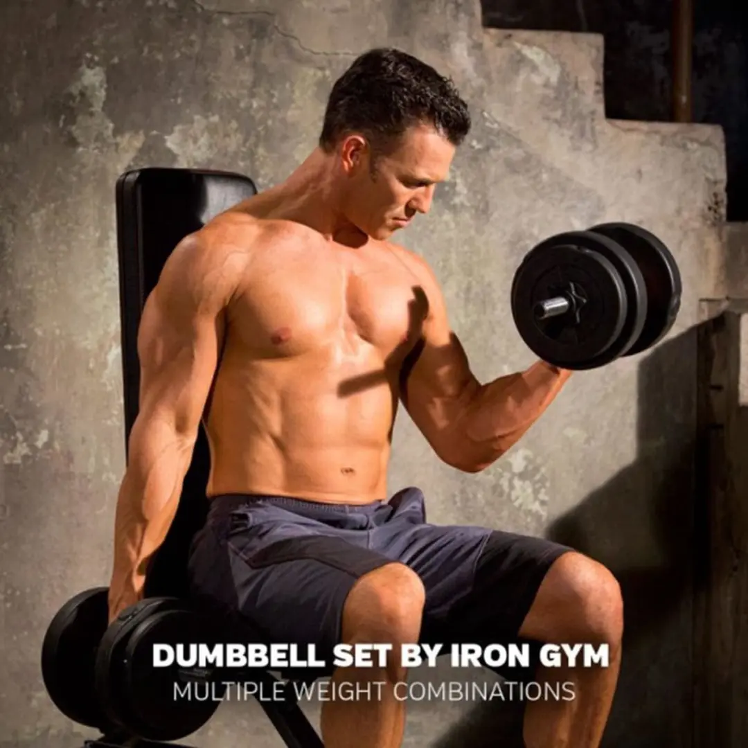 Iron Gym Verstelbare Dumbbell Set 15kg - 12-delig Zwart - afbeelding 6 van 6