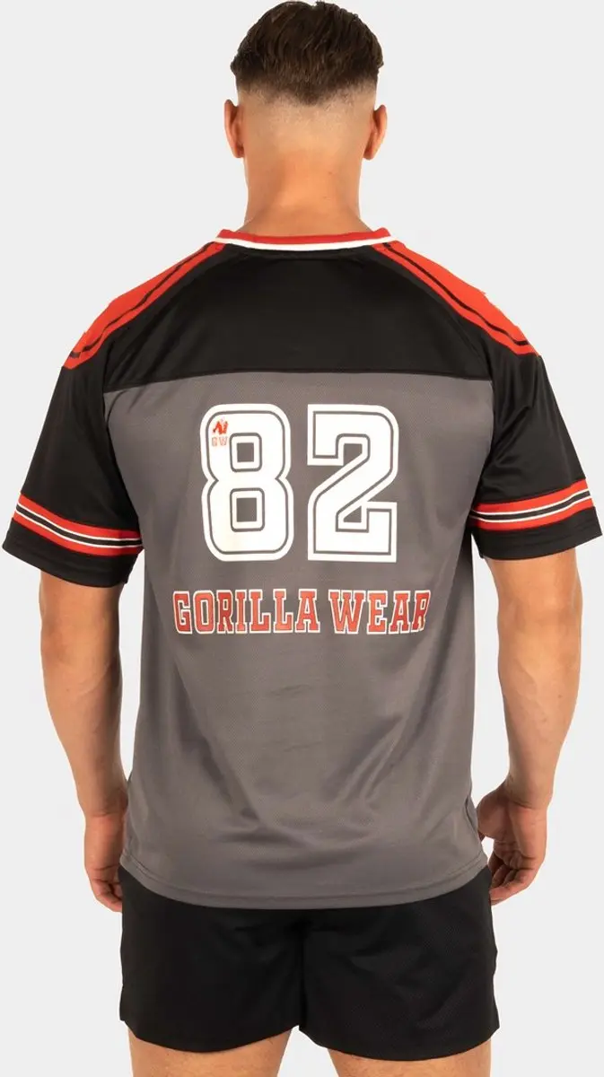 Gorilla Wear Tyler Football Jersey - Zwart/Rood S