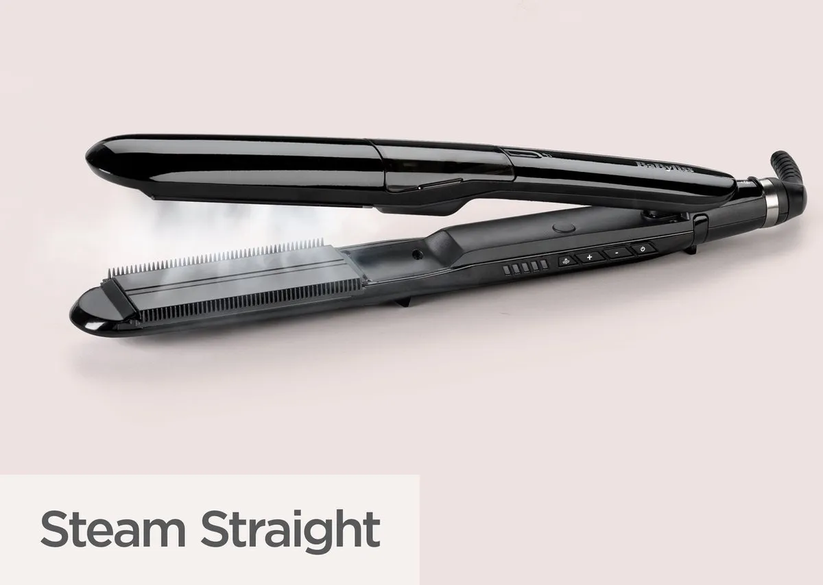 Babyliss Steam Straight ST492E Stoomstijltang - 5 standen tot 230°C - Zwart