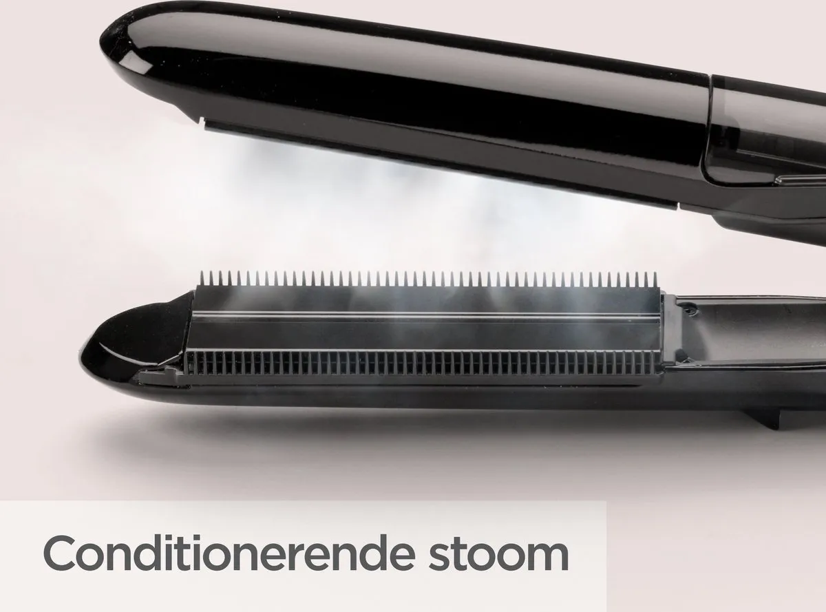 Babyliss Steam Straight ST492E Stoomstijltang - 5 standen tot 230°C - Zwart