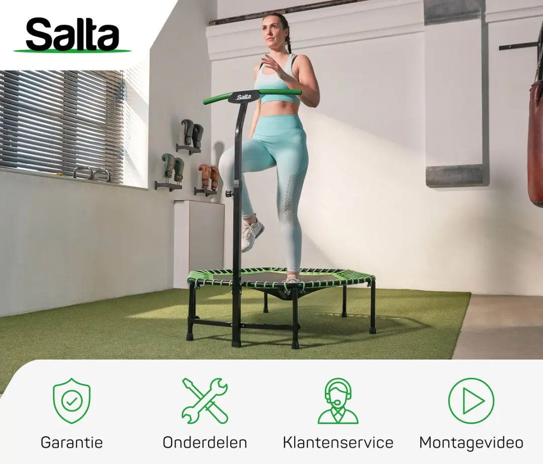 Salta Fitness Trampoline 128cm - 110kg - Groen