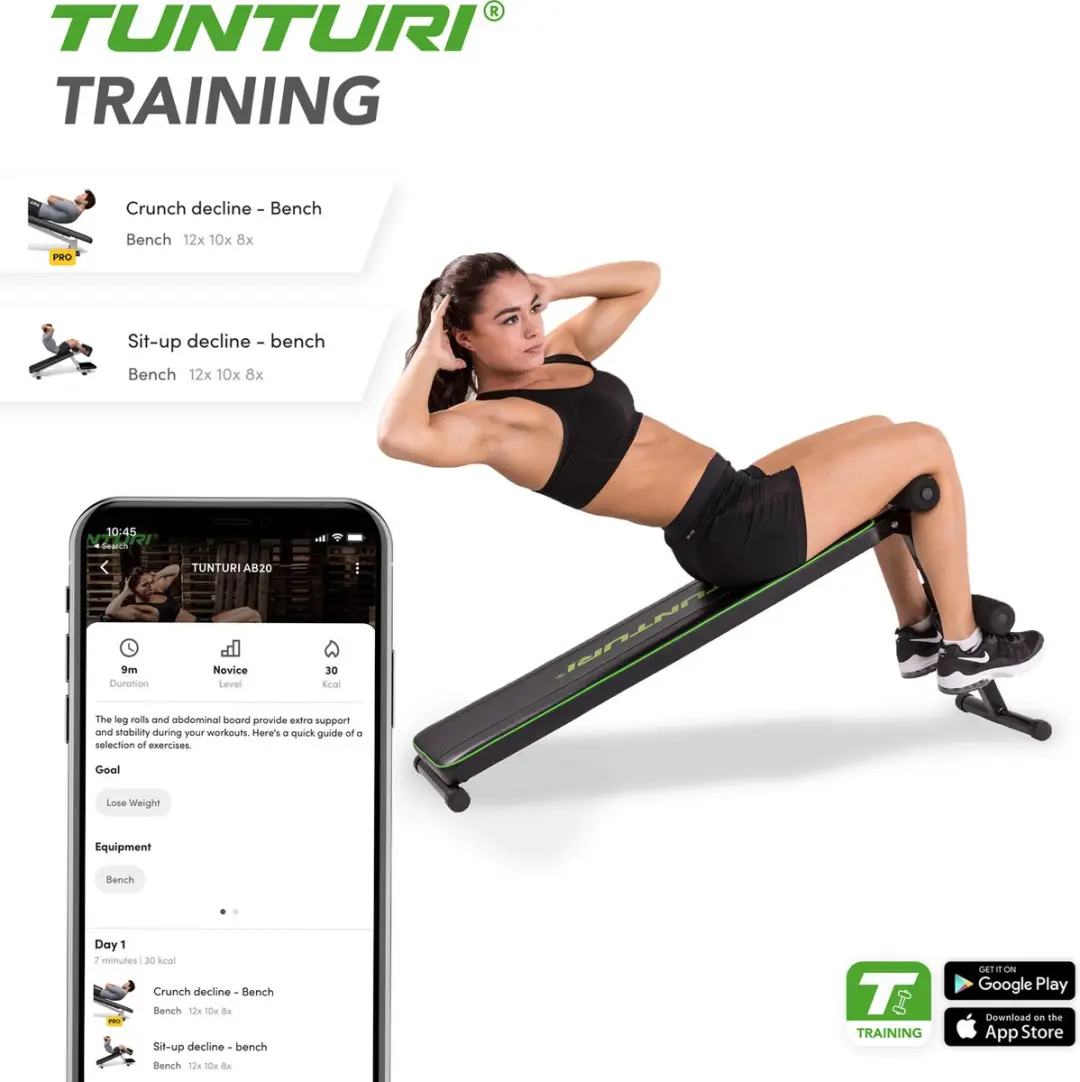Tunturi AB20 Fitnessbank - Zwart