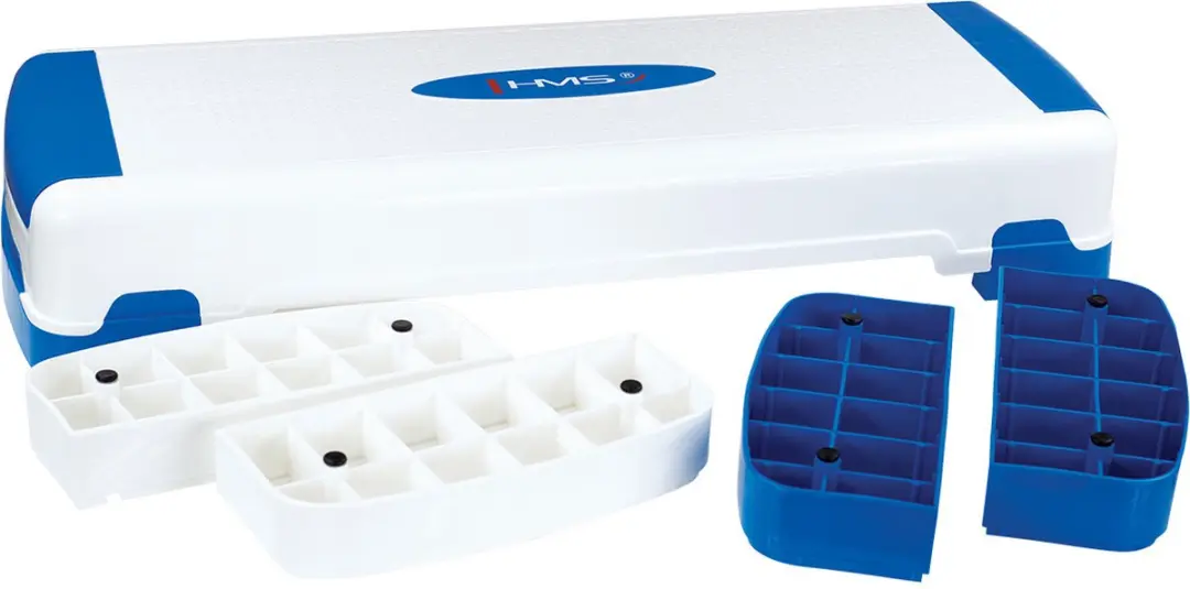 HMS AS005 Aerobic Step - Wit/Blauw - Verstelbaar