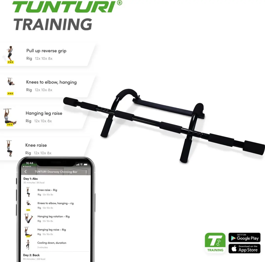 Tunturi Deurtrainer Fitness-set - Zwart