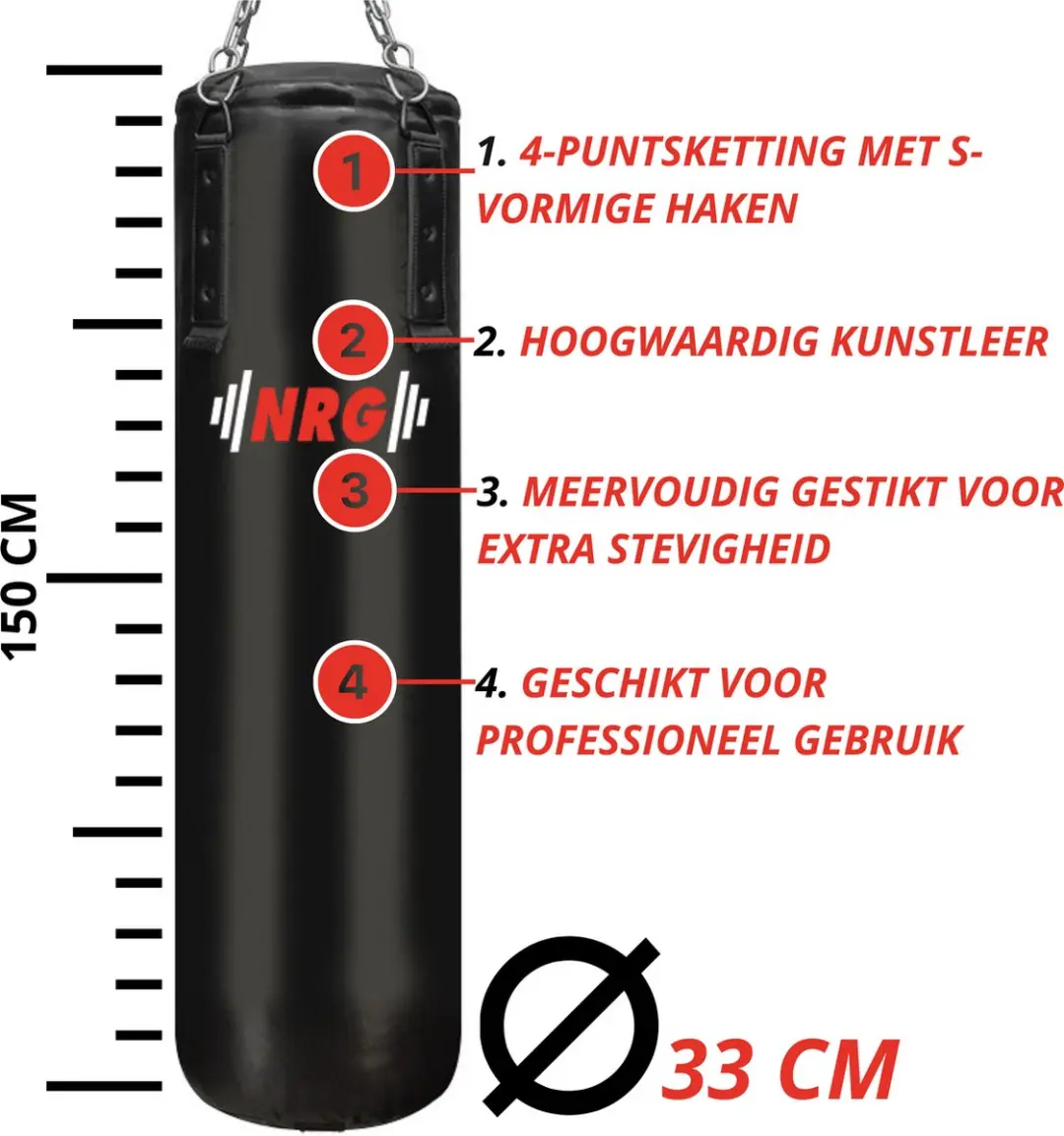 NRG Boxing F9B Bokszak 150cm