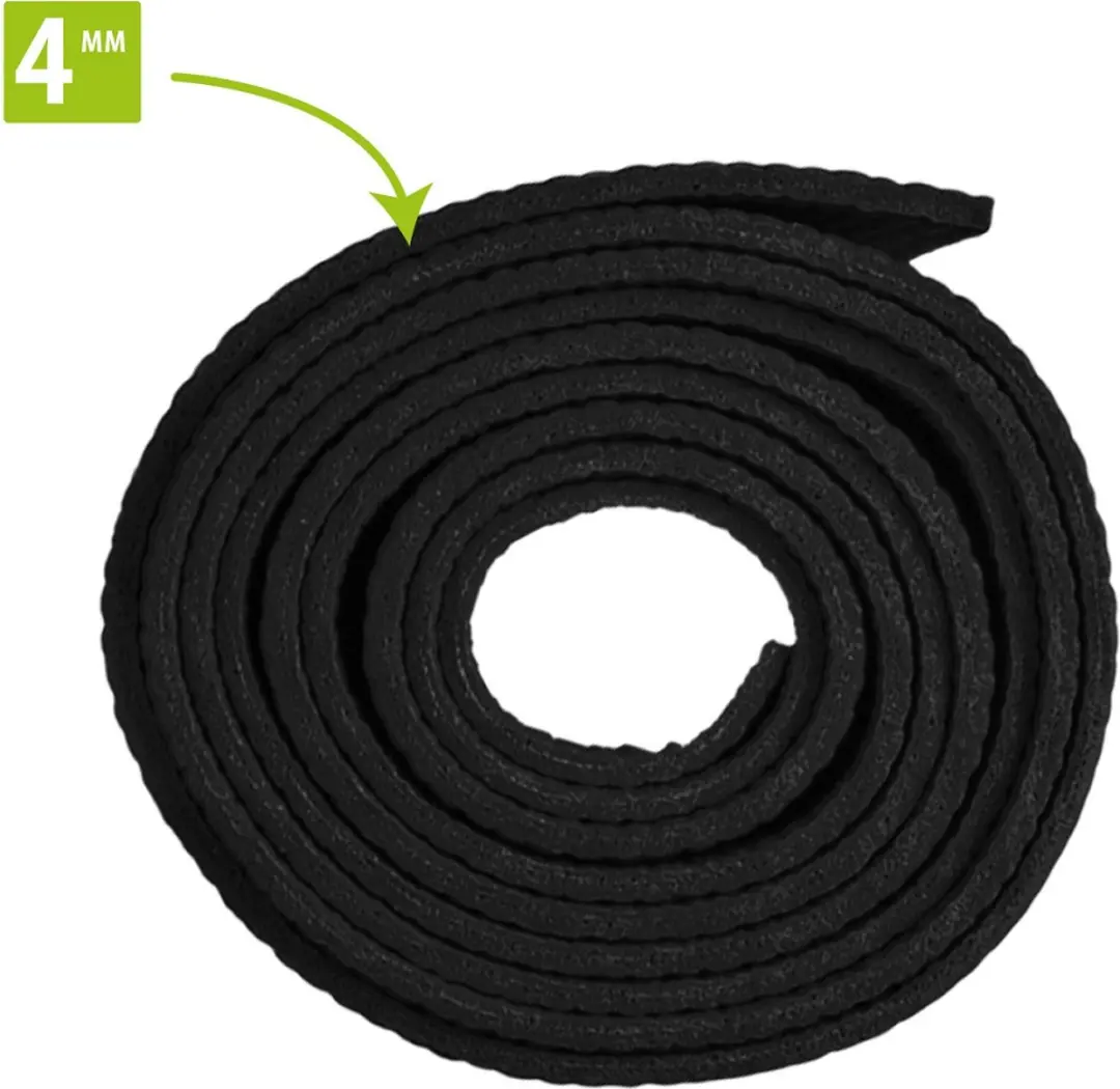 Virtufit Premium Yogamat 4mm - 183x61cm - Onyx Black