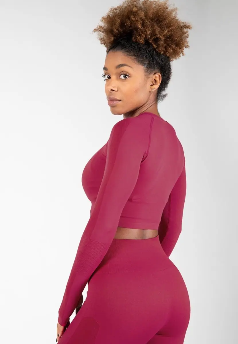 Gorilla Wear Hilton Seamless Cropped Long Sleeve - Roze XS