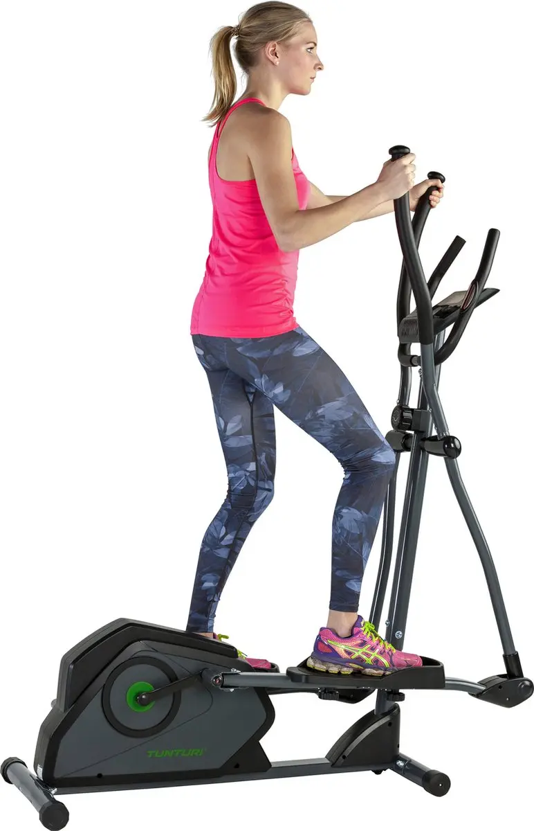 Tunturi Cardio Fit C30 Crosstrainer - 8 Weerstandsniveaus - Zwart/Groen/Grijs