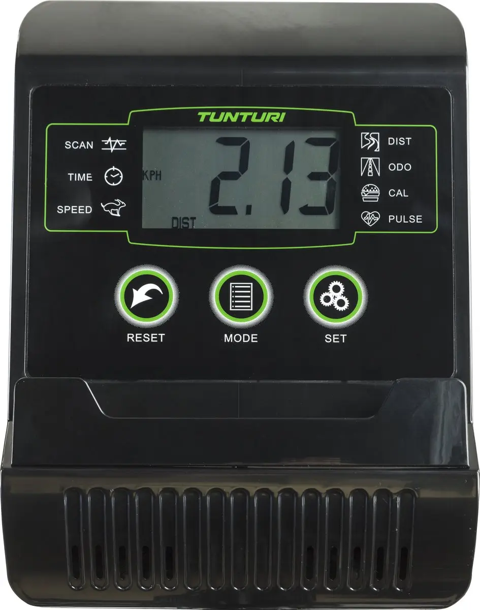 Tunturi Cardio Fit C30 Crosstrainer - 8 Weerstandsniveaus - Zwart/Groen/Grijs
