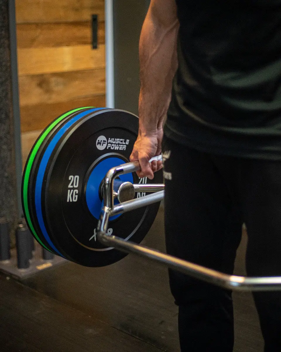 Muscle Power Bumper Plate Pro 50mm 25kg - Zwart/Rood