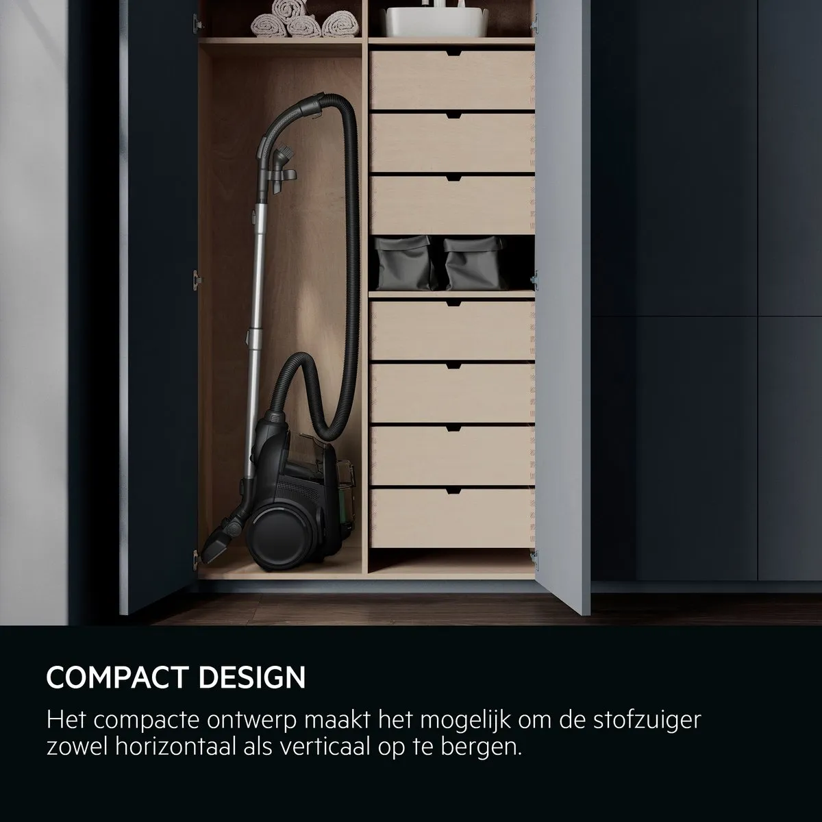 AEG AL61C2ECO Stofzuiger - Hepa 13 - 700W - 1.6L - Zwart/Grijs
