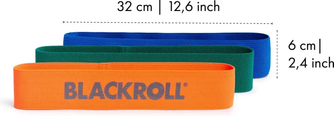 BLACKROLL LOOP Band Set 32cm - 3 Stuks - Oranje/Blauw/ Groen