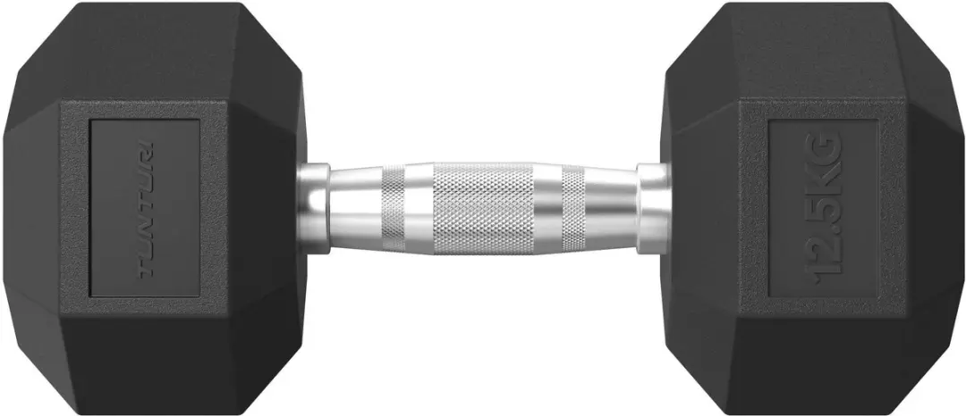 Tunturi Platinum Hexa Dumbbell Set - 14 Stuks 2.5-20kg - Zwart