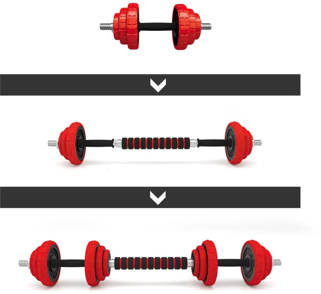 HMS Verstelbare Halter & Dumbbell Set 20kg - Rood