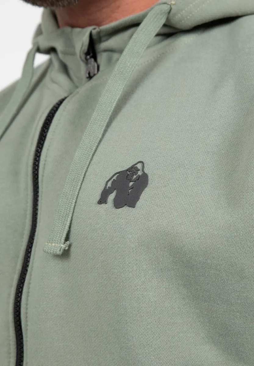 Gorilla Wear Leon Zipped Hoodie - Groen L - afbeelding 6 van 6
