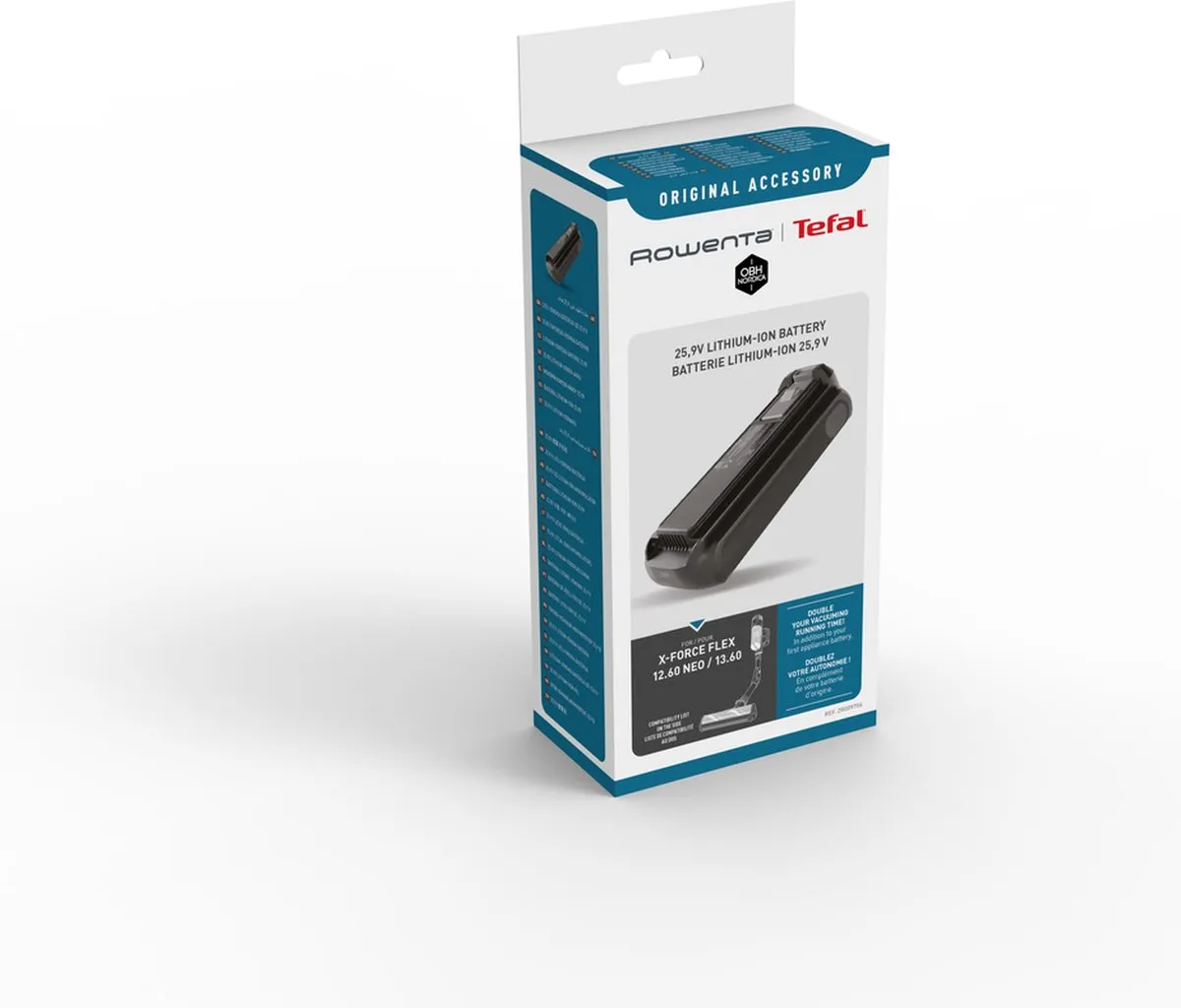Rowenta X-Force Flex ZR009706 Batterij - 1 Stuk - Zwart