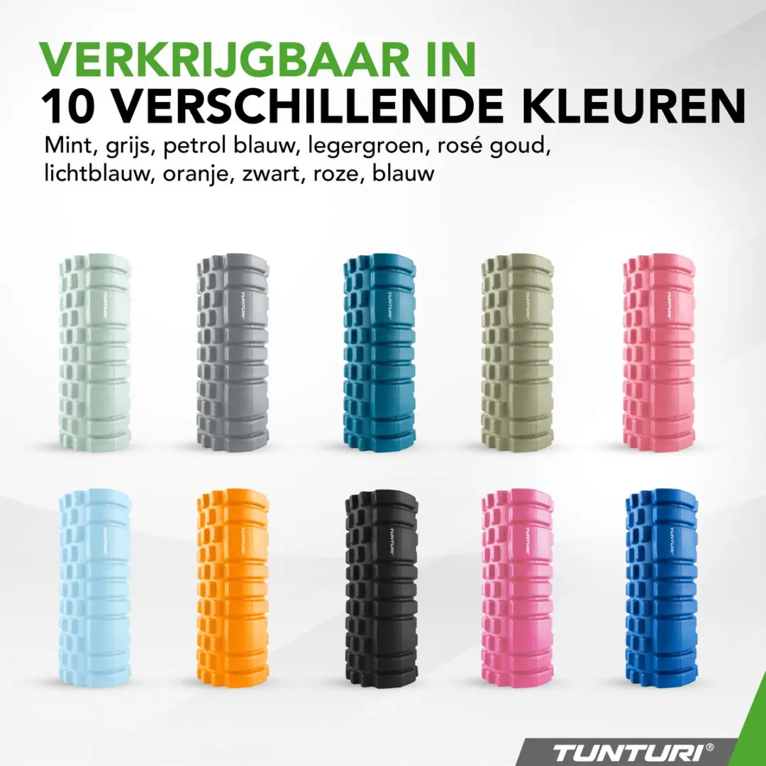 Tunturi Yoga Grid Foam Roller 33cm - Zwart