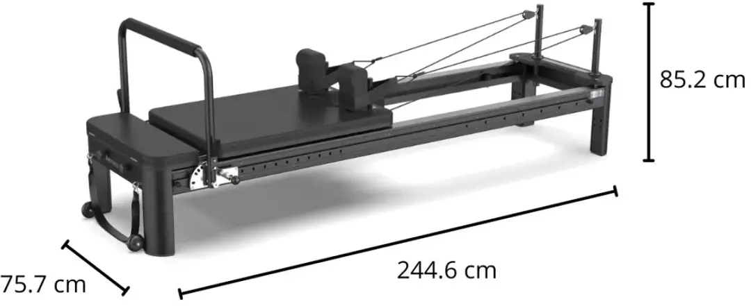 Toorx Liveness Reformer Full Track PTX8000 Pilates - Zwart