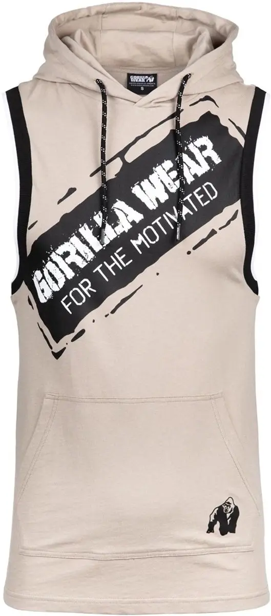 Gorilla Wear Loretto Hooded Tank Top - Beige - XXL