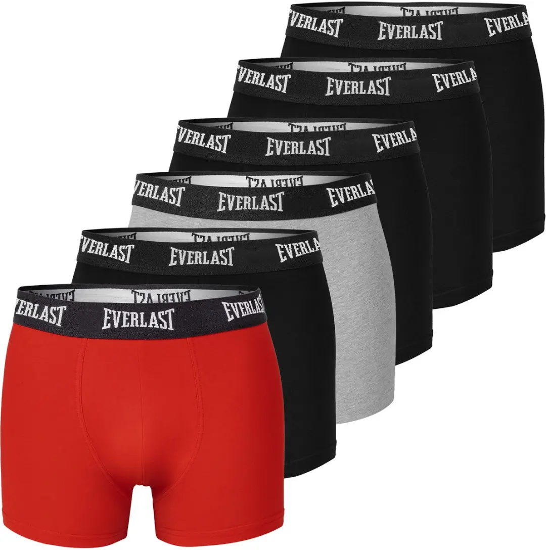 Everlast Bokserki Mannelijk 6 Stuks - XL - Grijs/Zwart