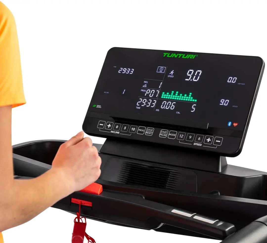 Tunturi Signature T90 Loopband - 47 Programma's - 24 km/u - 24% Helling - Zwart/ Groen